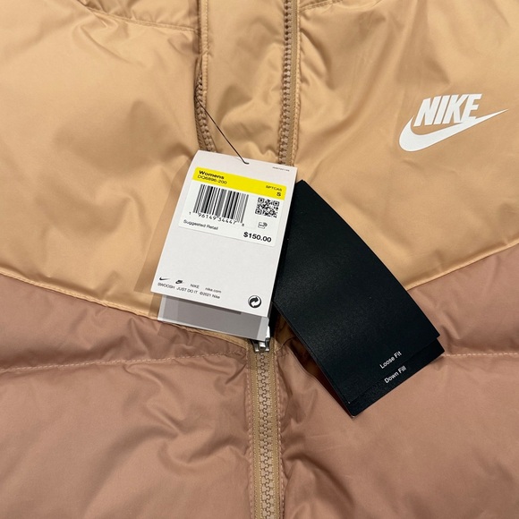 NWT Nike Tan Sportswear Therma-Fit Windrunner Down Quilted Vest | Size Small - Picture 5 of 5